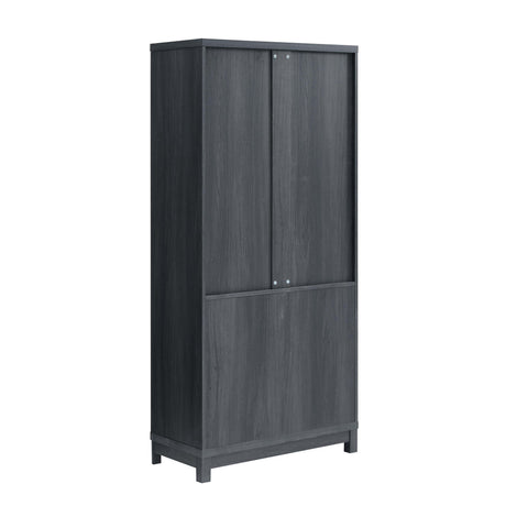 Jodie Bookcase in Charcoal Grey by Manhattan Comfort at Eve Furniture