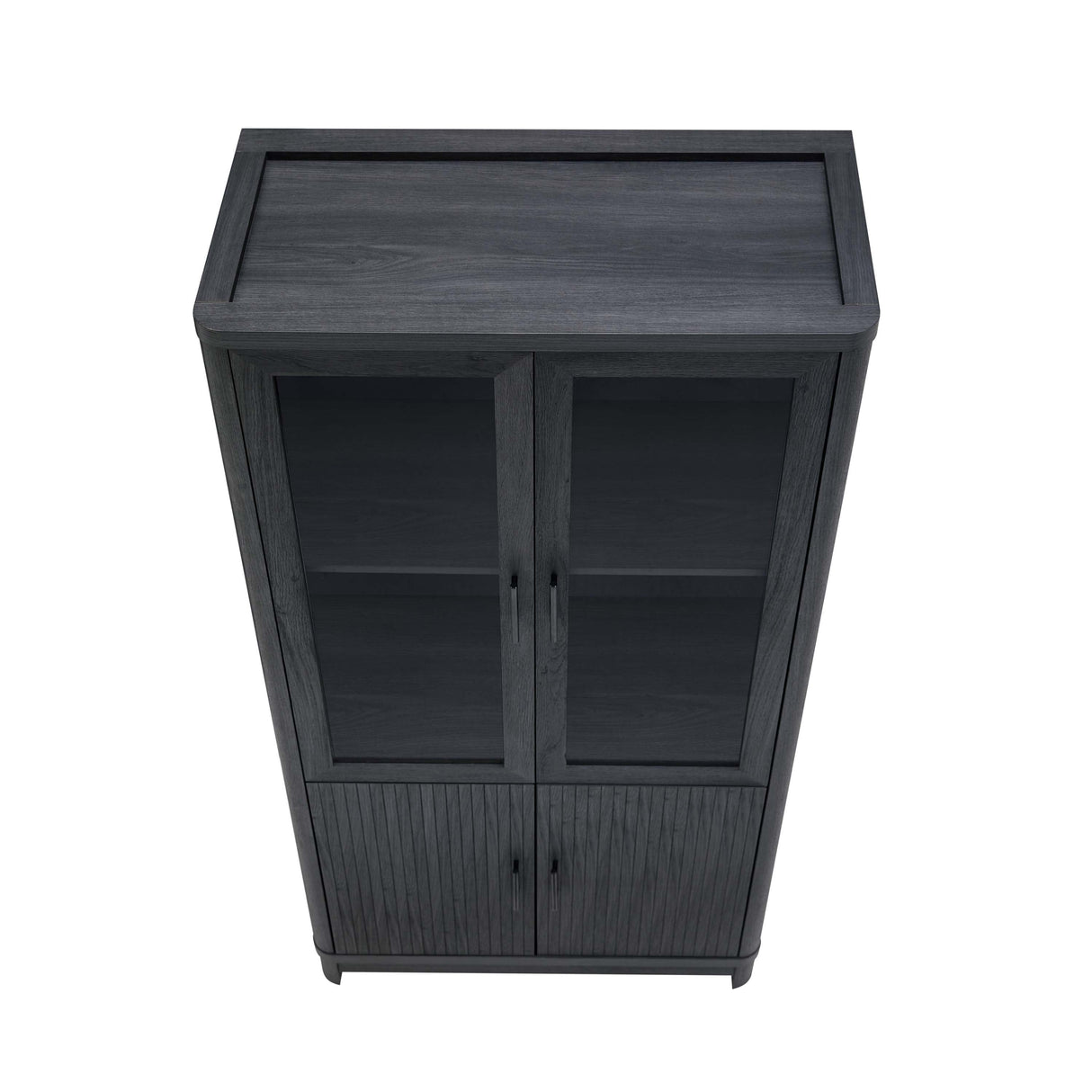 Jodie Bookcase in Charcoal Grey by Manhattan Comfort at Eve Furniture