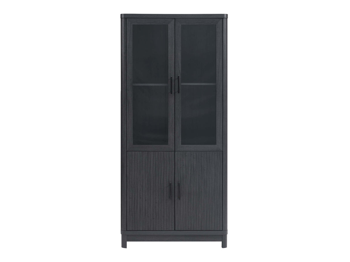 Jodie Bookcase in Charcoal Grey by Manhattan Comfort at Eve Furniture
