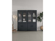 Jodie Bookcase in Charcoal Grey (set of 2) by Manhattan Comfort at Eve Furniture