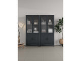 Jodie Bookcase in Charcoal Grey (set of 2) by Manhattan Comfort at Eve Furniture