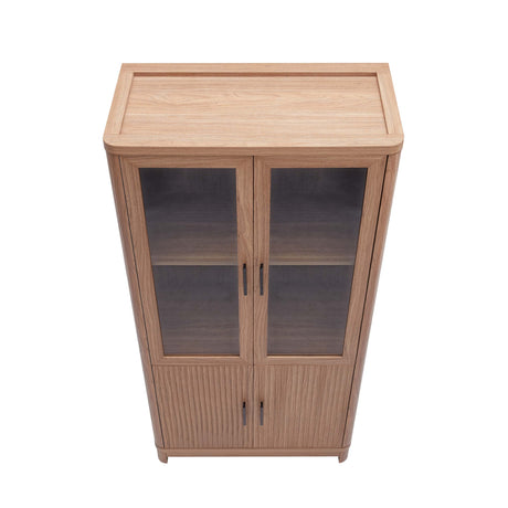 Jodie Bookcase in Maple by Manhattan Comfort at Eve Furniture