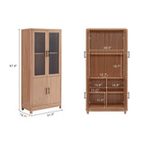 Jodie Bookcase in Maple (set of 2) by Manhattan Comfort at Eve Furniture