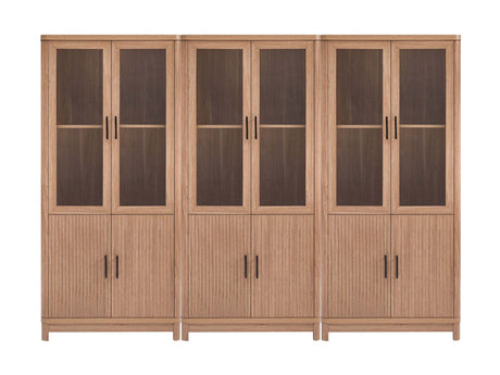 Jodie Bookcase in Maple (set of 3) by Manhattan Comfort at Eve Furniture