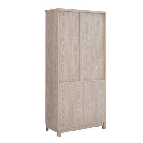 Jodie Bookcase in Whitewashed Oak by Manhattan Comfort at Eve Furniture