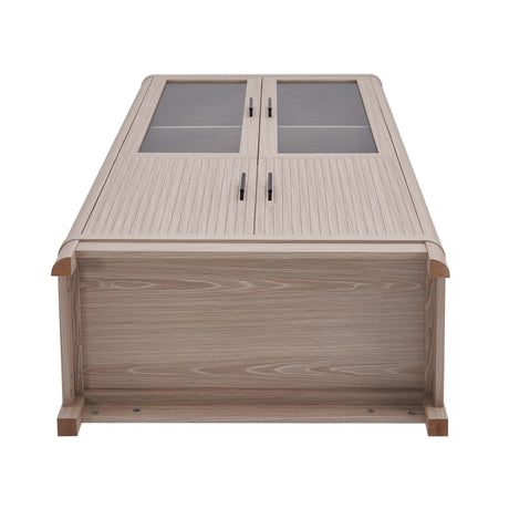 Jodie Bookcase in Whitewashed Oak by Manhattan Comfort at Eve Furniture
