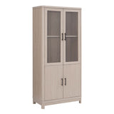 Jodie Bookcase in Whitewashed Oak by Manhattan Comfort at Eve Furniture