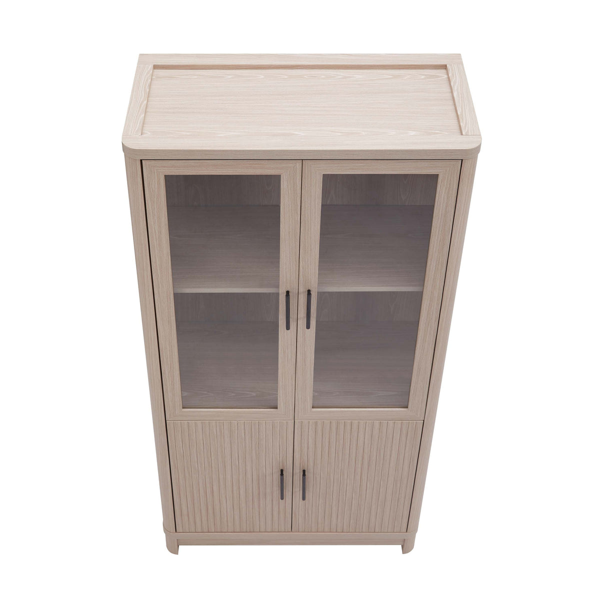 Jodie Bookcase in Whitewashed Oak by Manhattan Comfort at Eve Furniture
