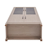 Jodie Bookcase in Whitewashed Oak by Manhattan Comfort at Eve Furniture