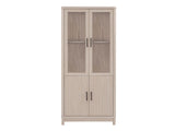 Jodie Bookcase in Whitewashed Oak by Manhattan Comfort at Eve Furniture