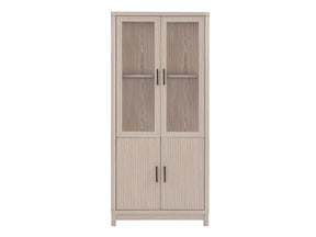 Jodie Bookcase in Whitewashed Oak by Manhattan Comfort at Eve Furniture