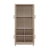 Jodie Bookcase in Whitewashed Oak (set of 2) by Manhattan Comfort at Eve Furniture
