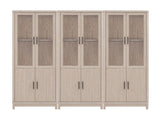 Jodie Bookcase in Whitewashed Oak (set of 3) by Manhattan Comfort at Eve Furniture