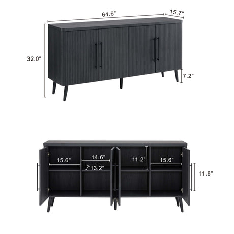 Jodie Sideboard in Charcoal Grey by Manhattan Comfort at Eve Furniture