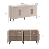 Jodie Sideboard in Whitewashed Oak by Manhattan Comfort at Eve Furniture