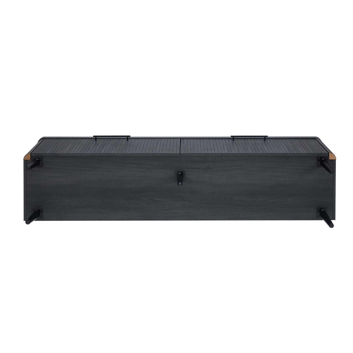 Jodie TV Stand in Charcoal Grey by Manhattan Comfort at Eve Furniture