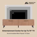 Jodie TV Stand in Maple by Manhattan Comfort at Eve Furniture