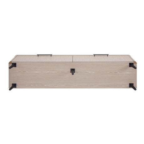 Jodie TV Stand in Whitewashed Oak by Manhattan Comfort at Eve Furniture