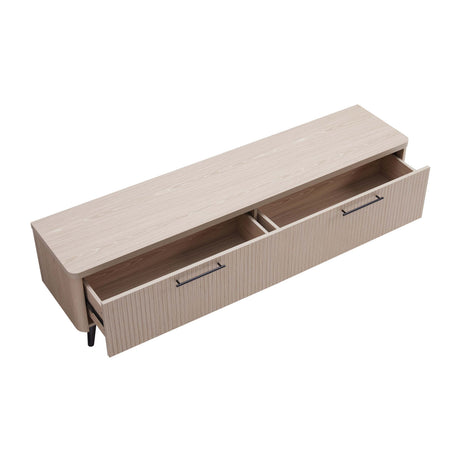 Jodie TV Stand in Whitewashed Oak by Manhattan Comfort at Eve Furniture