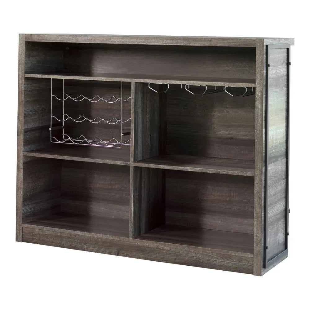 Joe Aged Oak 5-Shelf Bar Unit by Coaster at Eve Furniture
