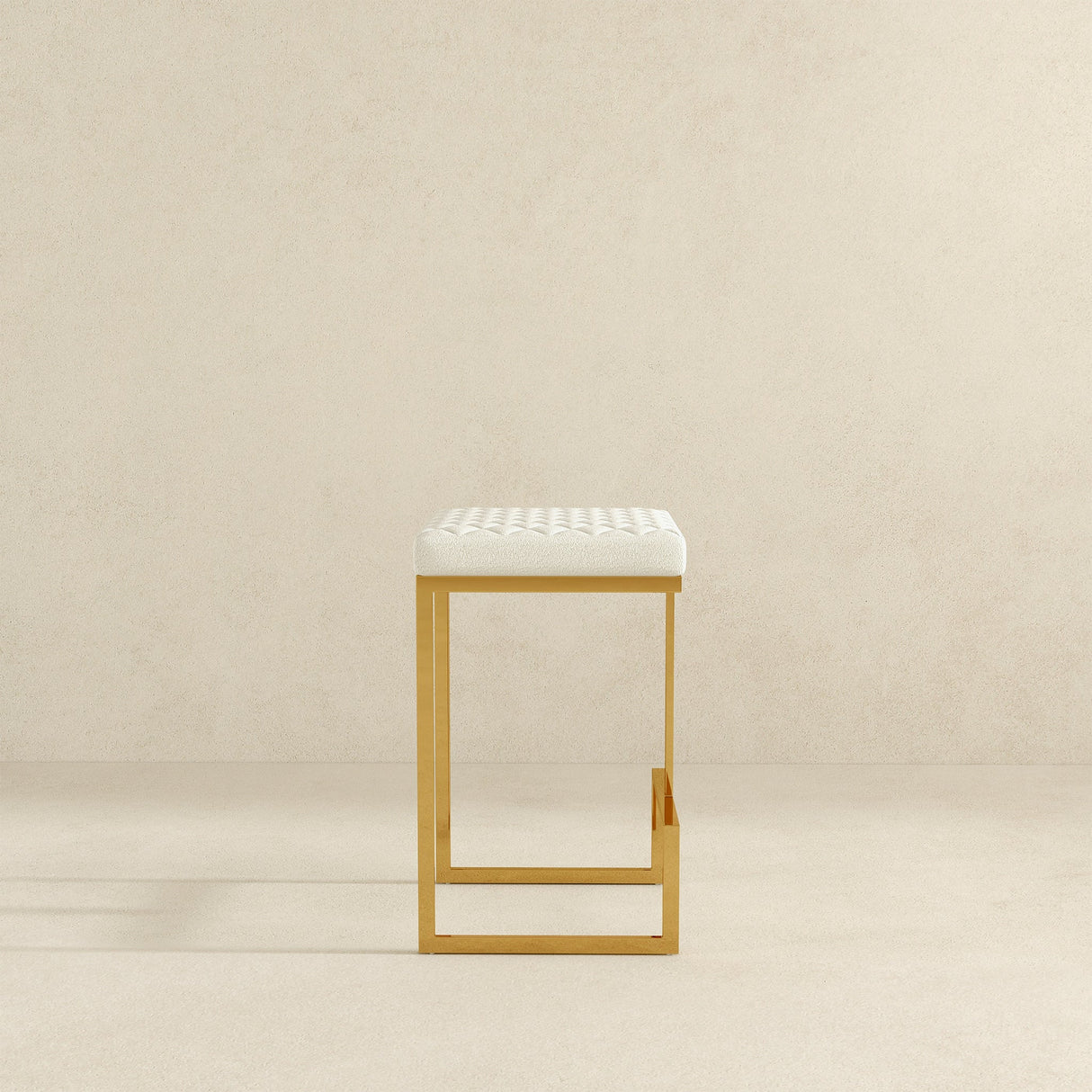 Joel Beige Boucle Counter Stool by Ashcroft Furniture at Eve Furniture