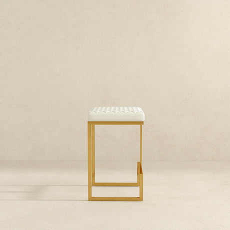 Joel Beige Boucle Counter Stool by Ashcroft Furniture at Eve Furniture