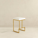 Joel Beige Boucle Counter Stool by Ashcroft Furniture at Eve Furniture