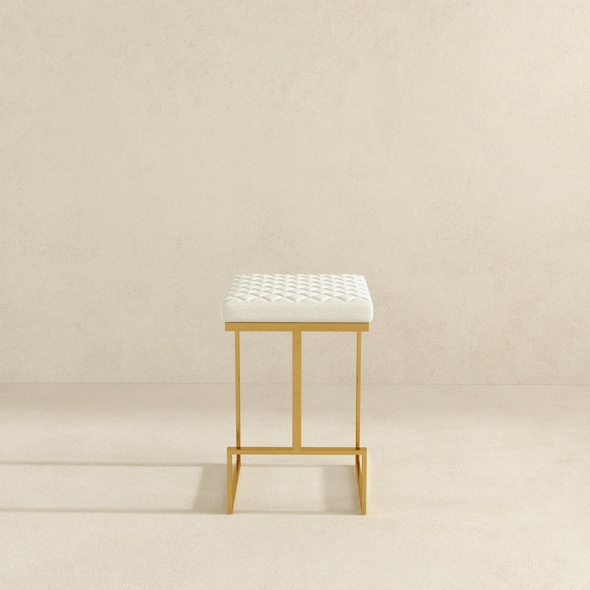 Joel Beige Boucle Counter Stool by Ashcroft Furniture at Eve Furniture