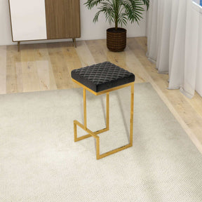 Joel Black Velvet Bar Stool by Ashcroft Furniture at Eve Furniture