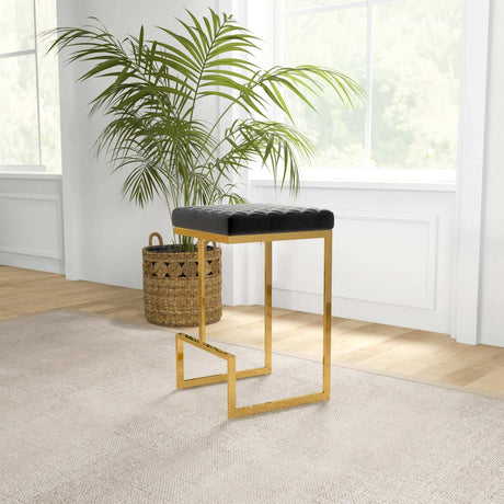 Joel Black Velvet Bar Stool by Ashcroft Furniture at Eve Furniture