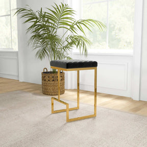 Joel Black Velvet Counter Stool by Ashcroft Furniture at Eve Furniture