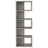 Joey Weathered Gray 5-Tier Bookcase