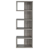 Joey Weathered Gray 5-Tier Bookcase