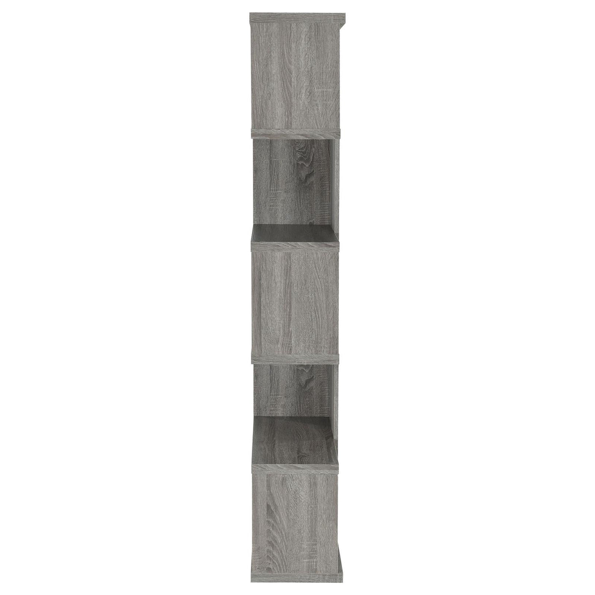 Joey Weathered Gray 5-Tier Bookcase