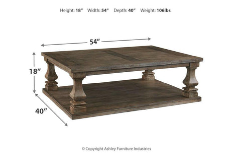 Johnelle Gray Coffee Table by Ashley at Eve Furniture