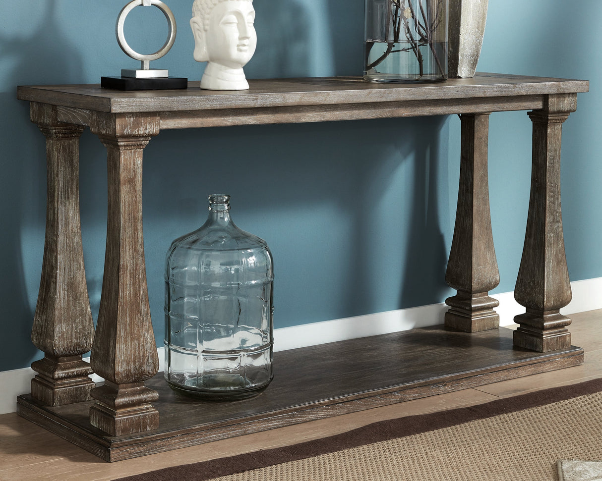 Johnelle Gray Sofa Table by Ashley at Eve Furniture