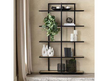 Johnston Brown/Black Etagere by Crestview at Eve Furniture