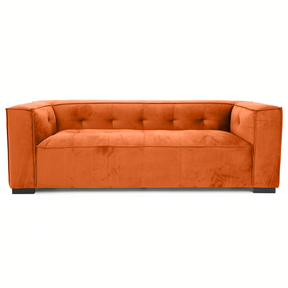 Johnston Burnt Orange Velvet Sofa by Ashcroft Furniture at Eve Furniture