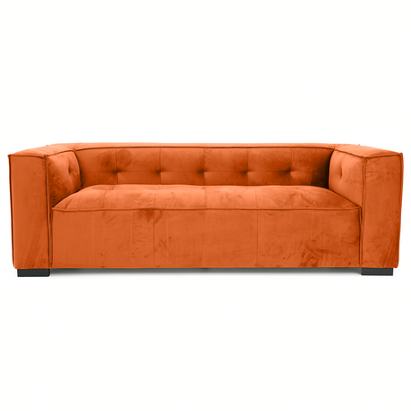 Johnston Burnt Orange Velvet Sofa by Ashcroft Furniture at Eve Furniture