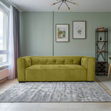 Johnston Olive Green Velvet Sofa by Ashcroft Furniture at Eve Furniture