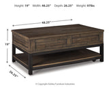 Johurst Coffee Table with 2 End Tables in Grayish Brown by Ashley at Eve Furniture