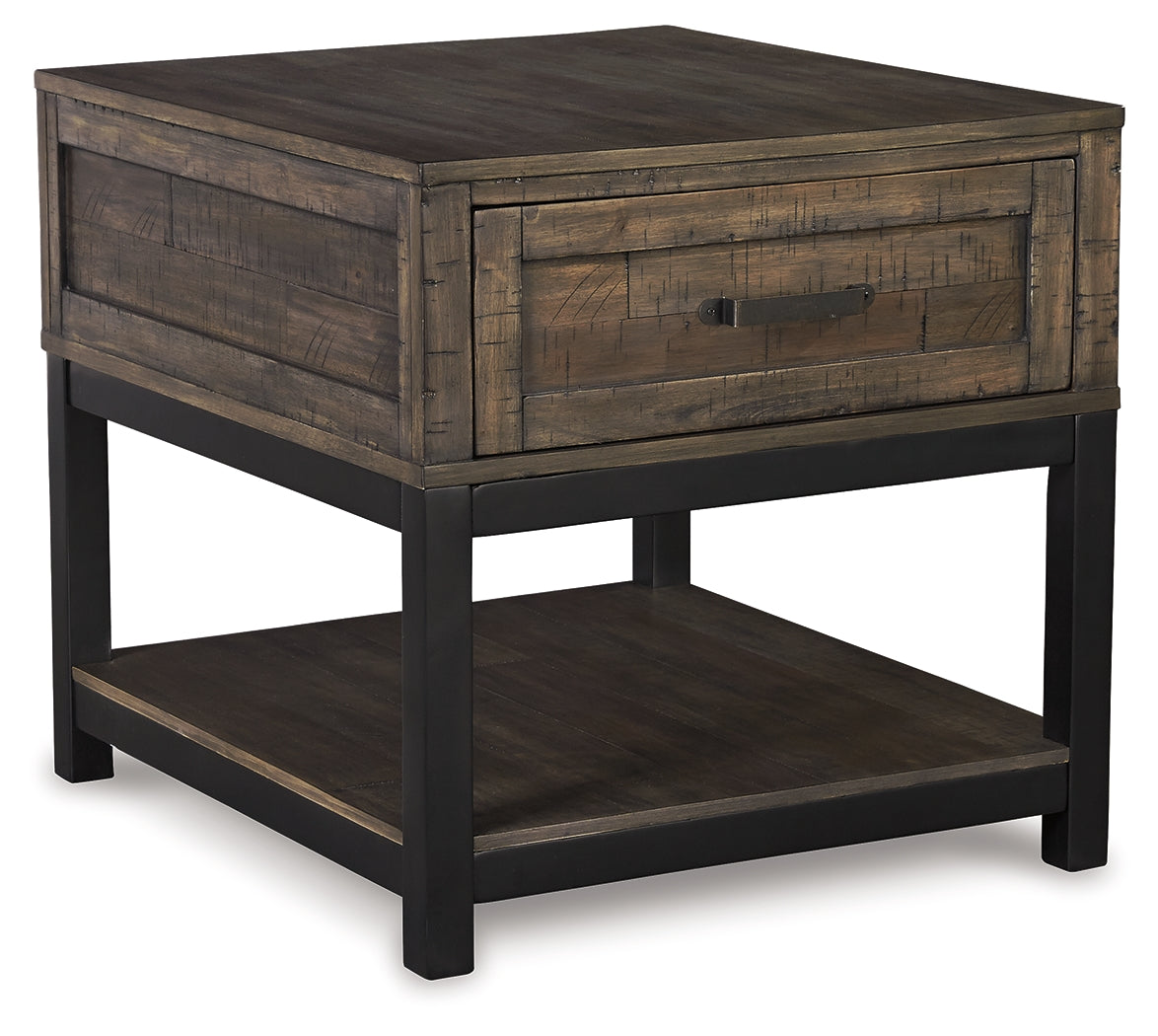 Johurst Coffee Table with 2 End Tables in Grayish Brown by Ashley at Eve Furniture