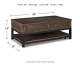 Johurst Coffee Table with 2 End Tables in Grayish Brown by Ashley at Eve Furniture