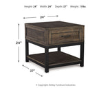 Johurst Coffee Table with 2 End Tables in Grayish Brown by Ashley at Eve Furniture