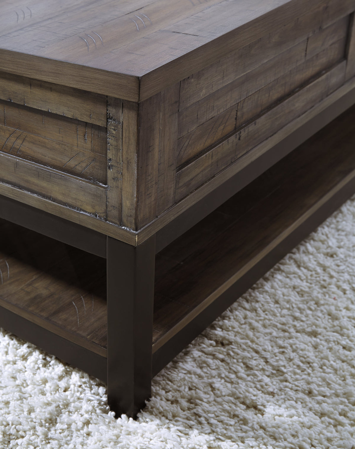 Johurst Coffee Table with 2 End Tables in Grayish Brown by Ashley at Eve Furniture