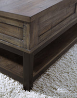 Johurst Coffee Table with 2 End Tables in Grayish Brown by Ashley at Eve Furniture