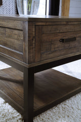 Johurst Coffee Table with 2 End Tables in Grayish Brown by Ashley at Eve Furniture