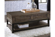Johurst Grayish Brown Coffee Table with Lift Top by Ashley at Eve Furniture