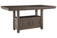 Johurst Grayish Brown Counter Height Dining Table by Ashley at Eve Furniture