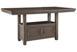 Johurst Grayish Brown Counter Height Dining Table by Ashley at Eve Furniture